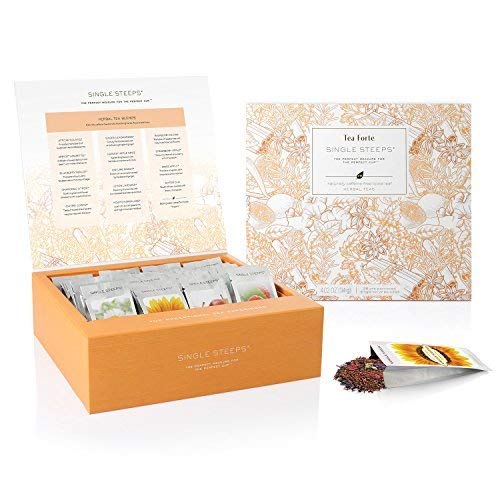 Product Cover Tea Forte Single Steeps Loose Leaf Tea Chest, 28 Different Single Serve Pouches, Herbal Tea
