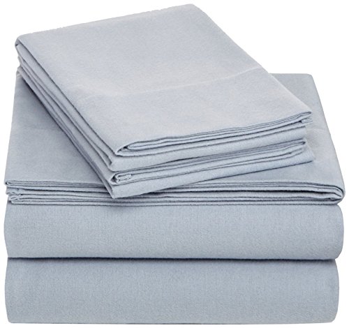 Product Cover Pinzon Cotton Flannel Bed Sheet Set - Full, Dusty Blue