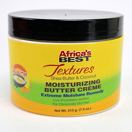 Product Cover Africa's Best Textures Moisturizing Butter Crème, Hair Moisture Thearpy, Reduces Frizz, Great for All Hair Types, 7.5 Ounce Jar