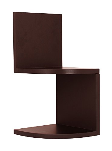 Product Cover kieragrace Priva Set of 2 Corner Shelves, 7.75-Inch by 7.75-Inch Each, Espresso