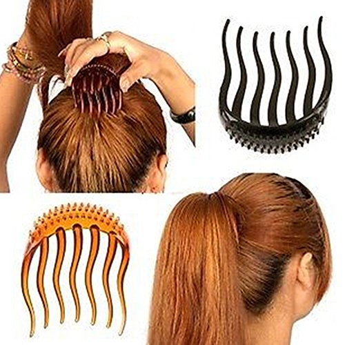 Product Cover 2Pc Magic BUMP IT UP Volume Inserts for Donut ponytail Bumpits Bouffant Do Beehive Dish Styles Hair Comb Pads Base Foam Hair Maker Braid Ponytail Hairstyle Styling Beauty Tool