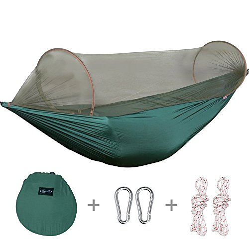 Product Cover G4Free Large Camping Hammock with Net Parachute Lightweight Swing Sleeping Hammock