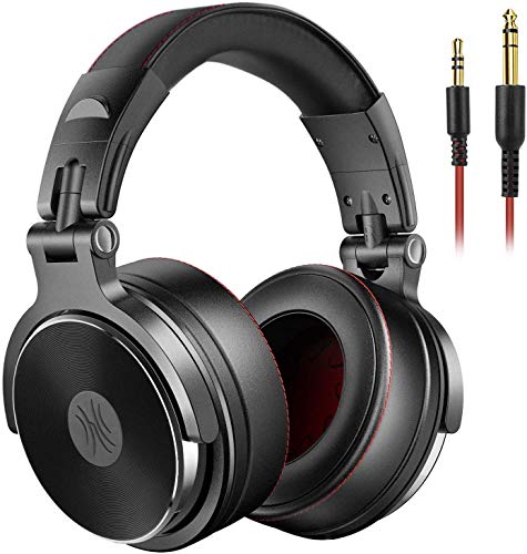 Product Cover OneOdio Adapter-Free Over Ear Headphones for Studio Monitoring and Mixing, Sound Isolation, 90° Rotatable Housing with Top Protein Leather Earcups, 50mm Driver Unit, Wired Headsets with Mic (Pro-50)