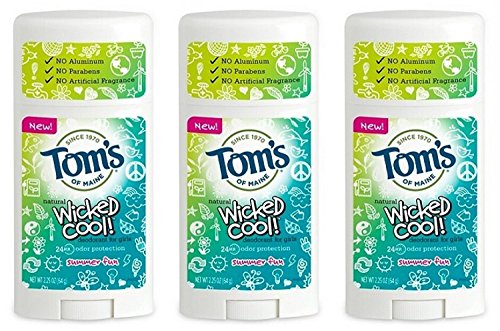 Product Cover Toms of Maine Natural Wicked Cool Deodorant for Girls Summer Fun 2.25 oz (Pa...