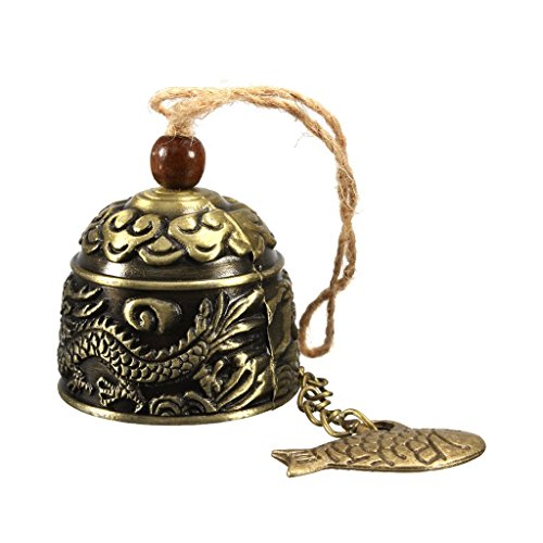 Product Cover HiMo Vintage Dragon Fengshui Bell Toy Good Luck Bless for Home Garden Hanging Windchime Blessing Decoration Gift (Dragon)