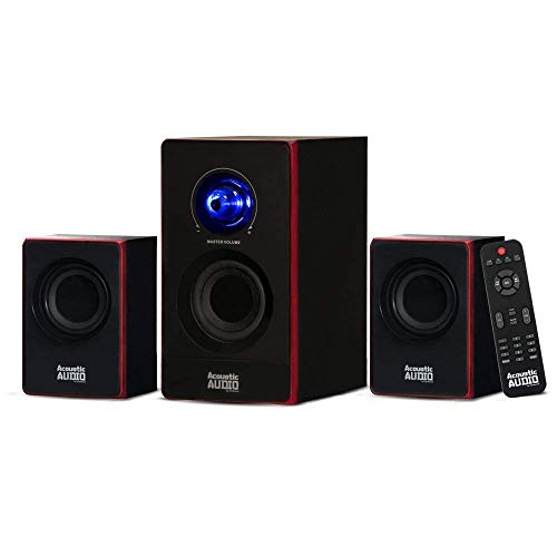 Product Cover Acoustic Audio by Goldwood 2.1 Bluetooth Speaker System 2.1-Channel Home Theater Speaker System, Black (AA2103)