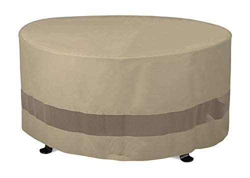 Product Cover SunPatio Outdoor Fire Pit Cover, Patio Ottoman Cover, Round Table Cover 50