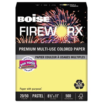 Product Cover Boise MP2201CY FIREWORX Colored Paper, 20lb, 8-1/2 x 11, Crackling Canary, 500 Sheets/Ream