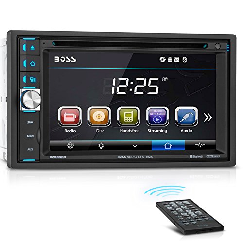 Product Cover BOSS Audio Systems BV9358B Car DVD Player - Double Din, Bluetooth Audio and Calling, 6.2 Inch LCD Touchscreen Monitor, MP3 Player, CD, DVD, WMA, USB, SD, Auxiliary Input, AM FM Radio Receiver