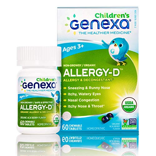 Product Cover Genexa Allergy-D for Children - 60 Tablets | Certified Organic & Non-GMO, Physician Formulated, Homeopathic | Multi-Symptom Allergy Relief Medicine for Children