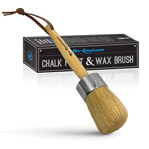 Product Cover New Renaissance Professional Chalk Painting and Wax Brush, Large, Natural Bristles