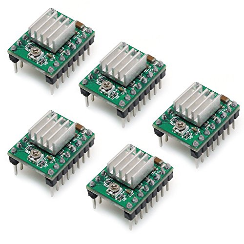 Product Cover BIQU A4988 Compatible StepStick Stepper Motor Diver Module with Heat Sink for 3D Printer Controller Ramps 1.4(Pack of 5pcs)