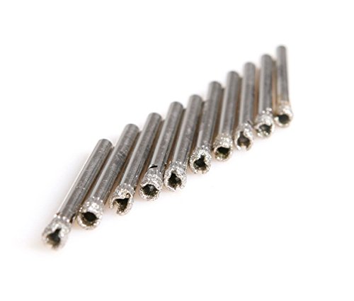 Product Cover 10pcs 5mm Diamond Coated Glass Marble Hole Saw Cutter Drill Bit 3/16
