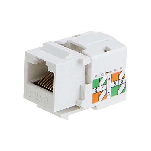 Product Cover CableCreation 10-Pack Cat6 / RJ45 Keystone Module Connector, White