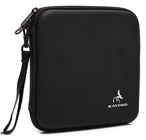 Product Cover KAYOND Portable Hard Carrying Travel Storage Case for External USB, DVD, CD, Blu-ray Rewriter/Writer and Optical Drives (Black)