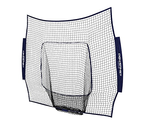 Product Cover PowerNet Team Color Nets Baseball and Softball 7x7 Bow Style (NET ONLY) Replacement | Heavy Duty Knotless | Durable PU Coated Polyester | Double Stitched Seams for Extra Strength (Navy)
