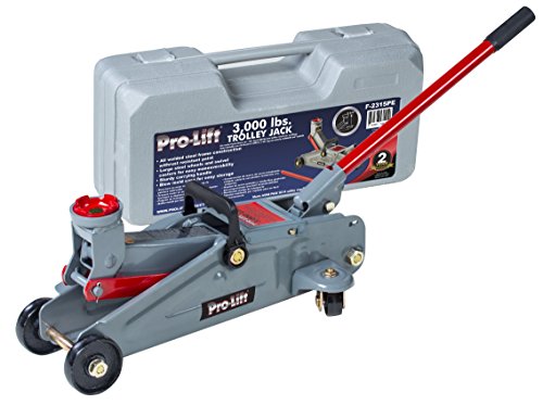 Product Cover Pro-LifT F-2315PE Grey Hydraulic Trolley Jack Car Lift with Blow Molded Case-3000 LBS Capacity