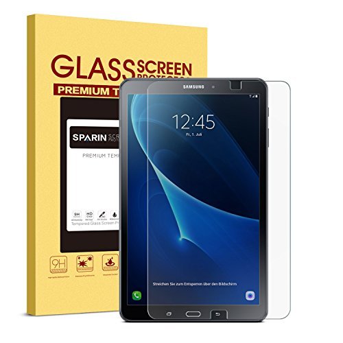 Product Cover SPARIN Galaxy Tab A 10.1 Screen Protector, SM-T580 Model, [NOT FIT Tab A 10.1 2019 SM-T510/T515] 0.3mm Tempered Glass Screen Protector for Samsung Galaxy Tab A 10.1 2016 Released, Clear