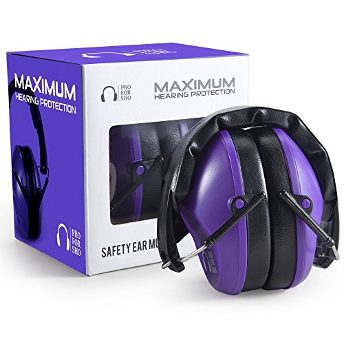 Product Cover Pro For Sho 34dB Shooting Ear Protection - Special Designed Ear Muffs Lighter Weight & Maximum Hearing Protection - Standard Size, Purple