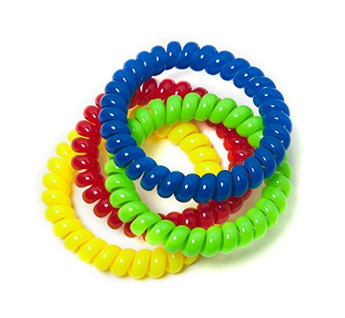 Product Cover Chewable Jewelry Large Coil Bracelet - Fun Sensory Motor Aid - Speech and Communication Aid - Great for Autism and Sensory-Focused Kids 4 Pack 4 Colors