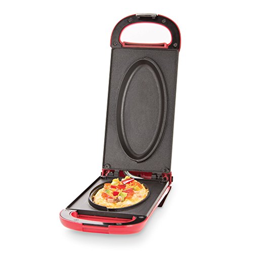 Product Cover Dash Omelette Maker with Dual Non Stick Plates - Perfect for Eggs, Frittatas, Paninis, Pizza Pockets & Other Breakfast, Lunch, and Dinner Options - Red