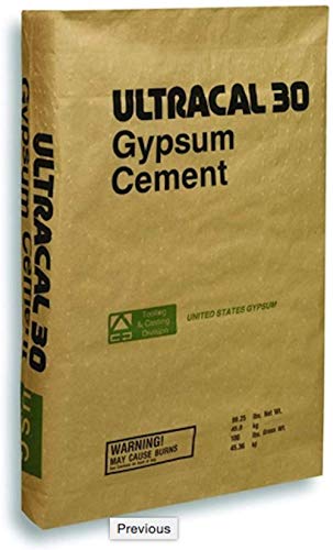 Product Cover Ultracal 30 Plaster for Mold Casting, Scenery, Dioramas, and Dentistry 5 lb Pack Resealable Bag Great for Model Making & Gaming by Capital Ceramics