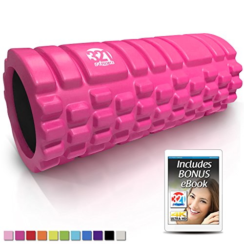 Product Cover 321 STRONG Foam Roller - Medium Density Deep Tissue Massager for Muscle Massage and Myofascial Trigger Point Release, with 4K eBook - Pink