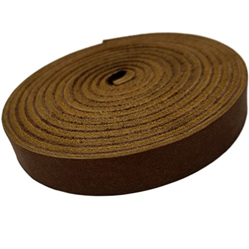 Product Cover TOFL Leather Strap Medium Brown 1/2 Inch Wide and 72 Inches Long 7-8 oz Thick with NO Splices