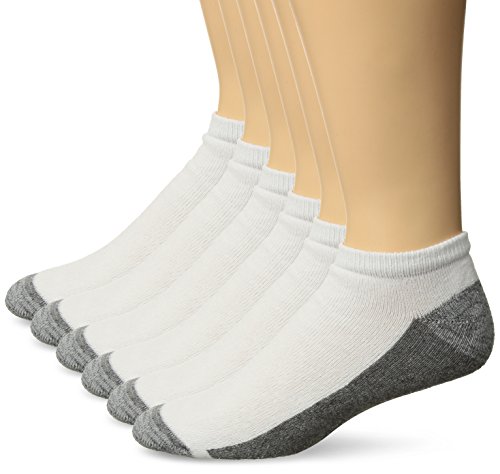 Product Cover Hanes Men's Comfortblend Max Cushion 6-pack White Low Cut Socks, Shoe: 6-12