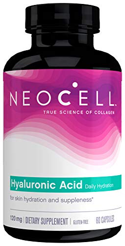 Product Cover NeoCell Hyaluronic Acid, Daily Hydration for Skin Hydration & Suppleness, 120mg  60 Capsules (Packaging May Vary)