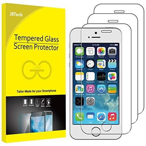 Product Cover JETech Screen Protector for Apple iPhone SE 5s 5c 5 Tempered Glass Film, 3-Pack