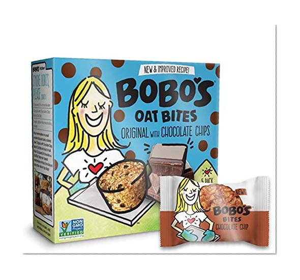 Product Cover Bobo's Oat Bites, Original with Chocolate Chips, 1.3 oz Bites (30 Pack Box), Gluten Free Whole Grain Snack, Vegan On-The-Go
