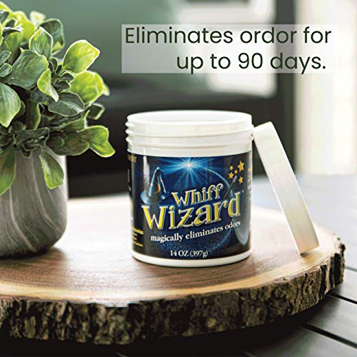 Product Cover Whiff Wizard Natural Air Purifying Charcoal Odor Absorber Eliminator Neutralizing Gel - Powerful Infused Gel Magically Removes Pet Odors, Cigarette Smoke Odor