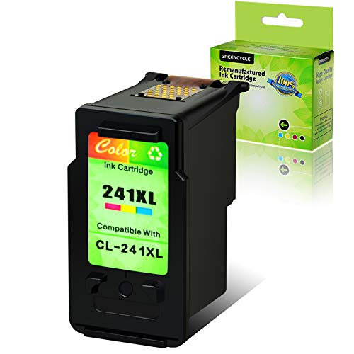 Product Cover GREENCYCLE Re-Manufactured CL-241XL 241 XL Ink Cartridge Compatible for Canon PIXMA MG3620 MG4220 MG3220 MG2220 MX392 MX432 MX452 MX472 MX512 MG3522 MX522 MX532 (Tri-Color, 1 Pack)