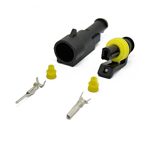 Product Cover MUYI 10 Kit 1 Pin Way Waterproof Electrical Connector 1.5mm Series Terminals Heat Shrink