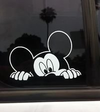 Product Cover Auto Sticker - Auto Decal - Mickey Mouse - Peeking - Disney Character - Auto Window Sticker Decal for Car Truck SUV Motorcycle 5