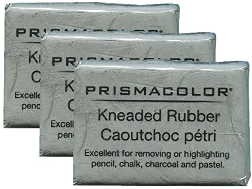 Product Cover PRISMACOLOR Design Eraser, 1224 Kneaded Rubber Eraser, Grey (70531) (3 Pack)