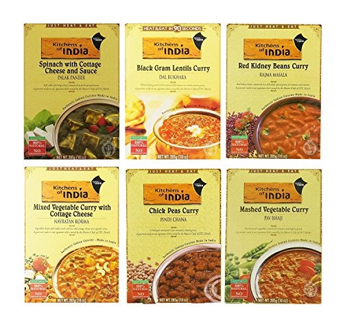 Product Cover Kitchens of India Heat & Eat, Dinner Variety Pack, 10 Ounce Boxes pack of 6