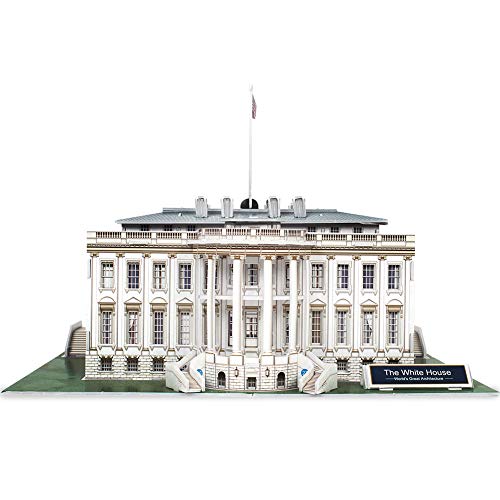 Product Cover CubicFun 3D Puzzles Small US Architecture Building Paper Craft Model Kits Toys Gifts for Adults and Teens, White House