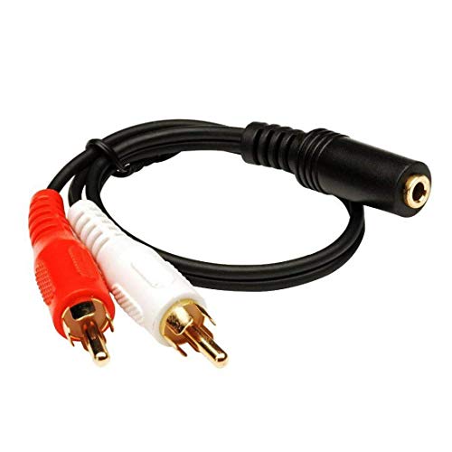 Product Cover 2 Pack 2 x RCA Male, 1 X 3.5mm Stereo Female, Y-Cable 6 Inch, CNE63102