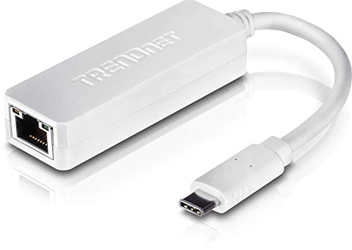 Product Cover TRENDnet USB Type-C to Gigabit Ethernet LAN Wired Network Adapter for Windows & Mac, Compatible with Windows 10, and Mac OS X 10.6 and Above, Energy Saving, 5 inch length, TUC-ETG