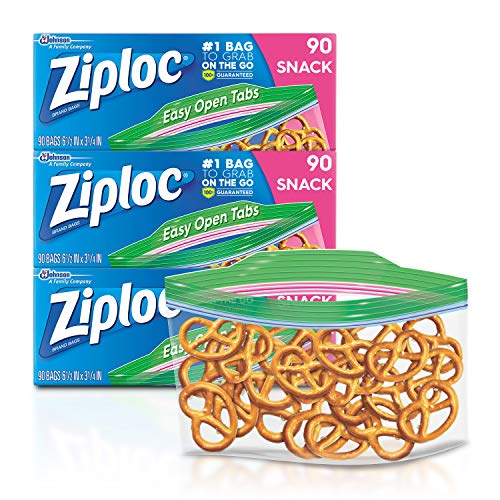 Product Cover Ziploc Snack Bags, Snack, 3 Pack, 90 ct