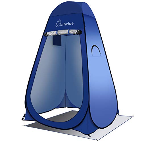 Product Cover WolfWise Dressing Tent Shower Privacy Portable Camping Beach Toilet Pop Up Tents Changing Room Outdoor Backpack Shelter Blue