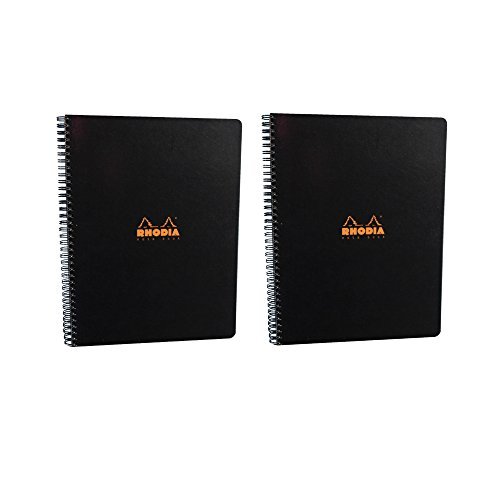 Product Cover Rhodia Wirebound Notebook 9X11.75 Inches Black Grid (Pack of 2)