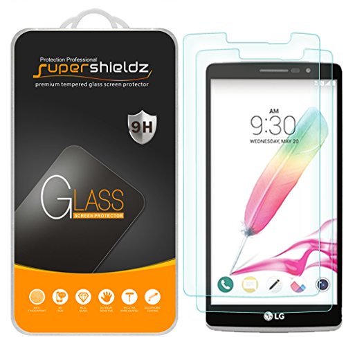 Product Cover Supershieldz (2 Pack) for LG G Stylo Tempered Glass Screen Protector Anti Scratch, Bubble Free