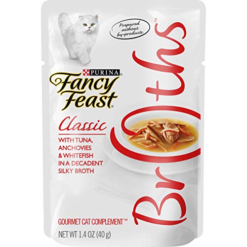 Product Cover Purina Fancy Feast Wet Cat Food Complement, Broths Classic With Tuna, Anchovies & Whitefish in Broth - (16) 1.4 oz. Pouches