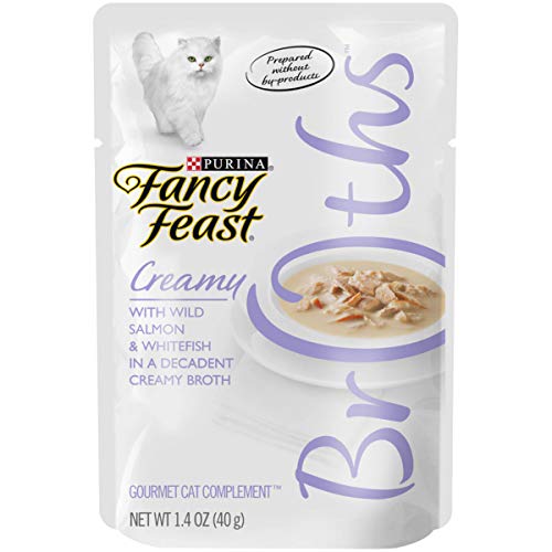 Product Cover Purina Fancy Feast Broths, 1.4-Ounce, Wild Salmon and  Whitefish , 16 Pouches