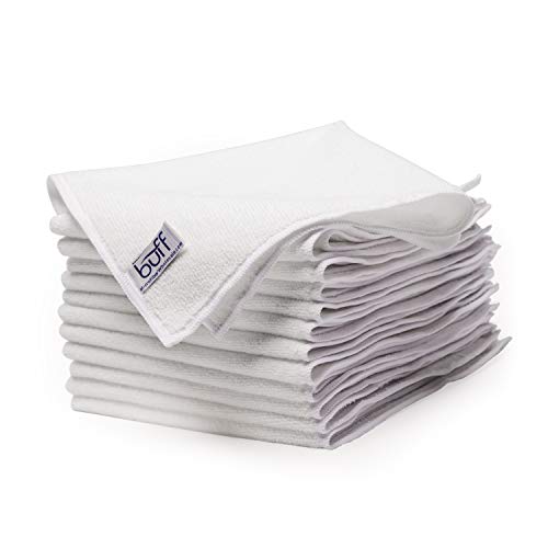 Product Cover BuffTM Microfiber Cleaning Cloth | White (12 Pack) | Size 16