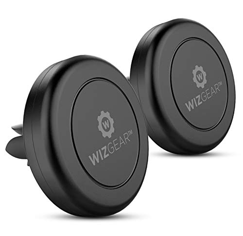 Product Cover Magnetic Phone Car Mount, WizGear [2 PACK] Universal Air Vent Magnetic Phone Car Mount Phone Holder, for Cell Phones and Mini Tablets with Fast Swift-Snap Technology, With 4 Metal Plates