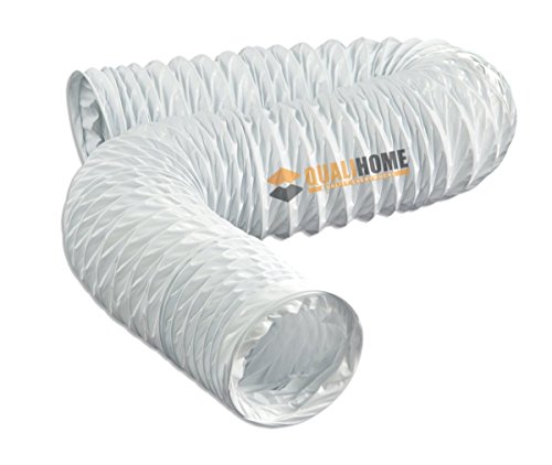 Product Cover White Flexible Pvc Vinyl Vent Duct Hose, 4 in. x 20 ft.